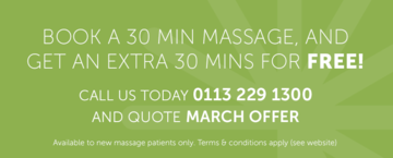 BOGOF March! Get a 60min massage for the price of 30